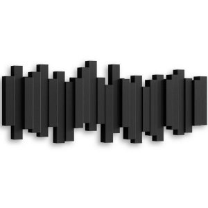 Sticks Cabideiro Flip com 5 Ganchos Preto Umbra