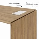 Ver imagem 4 de Mesa Executiva Diretor Dinâmica 1,5 m X 0,70 m Corporativa com Bordas Chanfradas e Caixa de Tomadas
