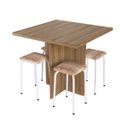 Ver imagem 2 de Conjunto Mesa e 4 Bancos Estofados Verona