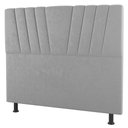 Ver imagem 1 de Cabeceira Cama Box Casal King Size Dublin 195cm Suede Cinza Claro - Desk Design