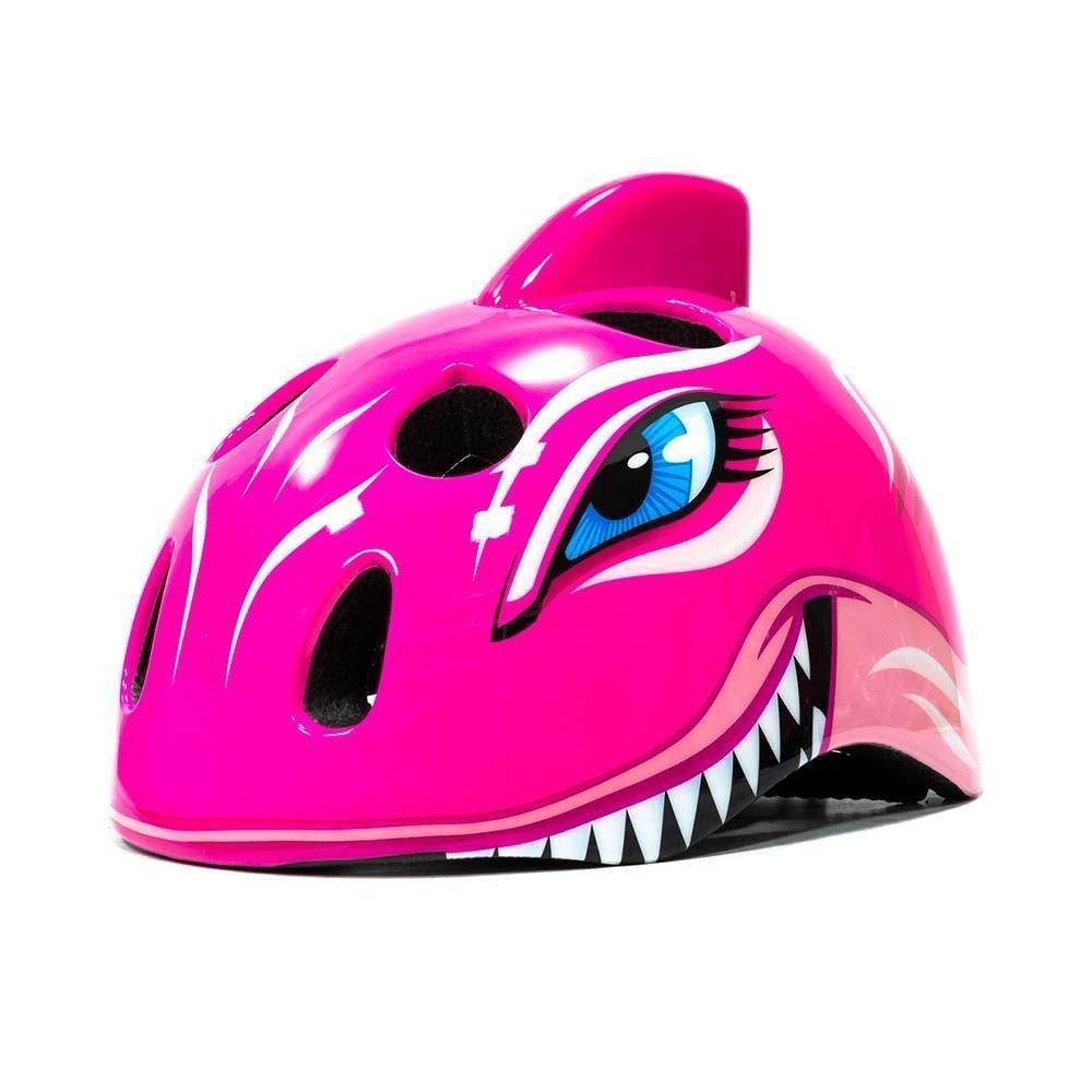 Capacete Ciclismo Infantil Absolute Tubarão-rosa-49-53cm