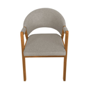 Ver imagem 2 de Cadeira de Jantar Helen Premium em Madeira Maciça Cerejeira Assento Bege Linho