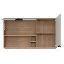 Ver imagem 5 de Armário Aéreo Firenze 120cm 2 Portas com Nichos Demobile Cor Amêndola/nude Prime