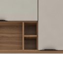 Ver imagem 4 de Armário Aéreo Firenze 120cm 2 Portas com Nichos Demobile Cor Amêndola/nude Prime