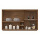 Ver imagem 2 de Armário Aéreo Firenze 120cm 2 Portas com Nichos Demobile Cor Amêndola/nude Prime