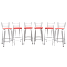 Kit 6 Banquetas para Balcão Flórida Prata 60cm Cozinha Gourmet Bistrô Bancada Piscina Área de Lazer - 1