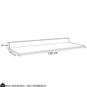 Ver imagem 3 de Tampo para Balcão de Cozinha 120cm Mdp Cinza - Lumil Lumil Móveis