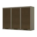Ver imagem 1 de Armário Aéreo 03 Portas 120cm com Vidro Connect Duna Henn