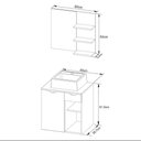 Ver imagem 2 de Gabinete De Banheiro + Cuba 60cm Cr10095 Amêndoa/branco