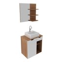 Ver imagem 3 de Gabinete De Banheiro + Cuba 60cm Cr10095 Amêndoa/branco