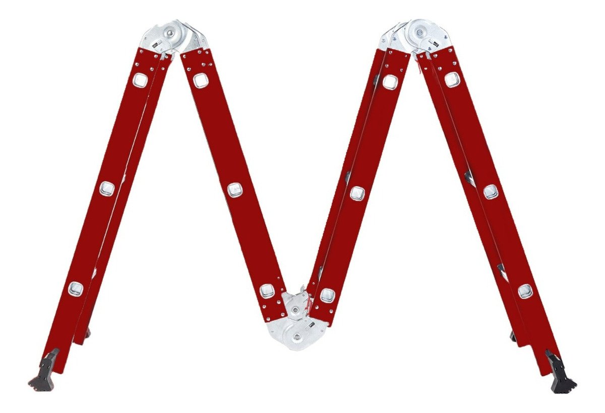 Escada Articulada 12 Degraus Edição Vermelho Escarlate 4x3 - 3
