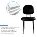 Ver imagem 7 de Cadeira Executiva Fixa Ergonômica P/ Escritório Home Office