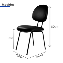 Cadeira Executiva Fixa Ergonômica P/ Escritório Home Office - 4