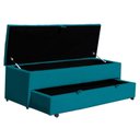 Ver imagem 4 de Calçadeira Baú Sapateira 140cm Ayla Suede Tampo Reto