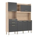 Ver imagem 1 de Cozinha 6 Portas 2 Gavetas Selecta 96211 Avena Grafito