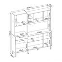 Ver imagem 3 de Cozinha 6 Portas 2 Gavetas Selecta 96211 Avena Grafito