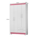 Ver imagem 3 de Guarda Roupa 4 Portas 2 Gavetas Infantil Encanto MDP 100cm