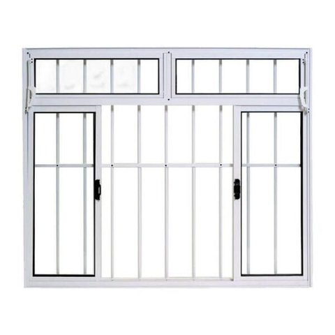 Janela de Correr Alumínio Branco 04f com Grade e Basculante Classic