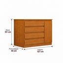 Ver imagem 3 de Cômoda com Sapateira Milão 100% MDF Mais Móveis