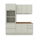 Ver imagem 2 de Cozinha Compacta 3 Peças 100% MDF com Torre Quente 2 Fornos Fineze