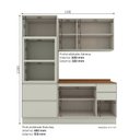 Ver imagem 3 de Cozinha Compacta 3 Peças 100% MDF com Torre Quente 2 Fornos Fineze