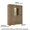 Ver imagem 2 de Guarda Roupa Havana Star c/6 Portas/Pés e Espelho - Atacama