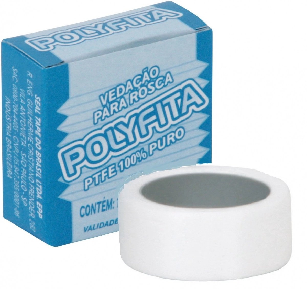 Kit 50 Fita Veda Rosca Branca 18mm Seal-tape 5m - Polyfita