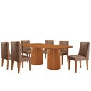 Ver imagem 2 de Mesa de Jantar Eloise 180cm Tampo Mdf Laminado com 6 Cadeiras Safira