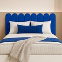 Ver imagem 1 de Cabeceira Nuvem Estofada Queen Size 8 Placas em Suede 45cm:azul Marinho