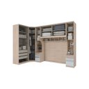 Ver imagem 2 de Quarto Modulado Casal 5 Peças Safira Espresso Móveis