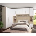 Ver imagem 1 de Quarto Modulado Casal 5 Peças Safira Espresso Móveis