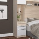 Ver imagem 6 de Quarto Modulado Casal 5 Peças Safira Espresso Móveis