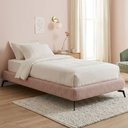 Ver imagem 6 de Cama Solteiro Nami Pés de Ferro MDF-MDP Rosa Claro Casa Ambiente 105cm