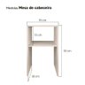 Mesa De Cabeceira Pequena 35x30cm Branca Quarto Sala - 3