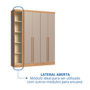 Ver imagem 5 de Módulo Guarda-Roupa de Canto 4 Portas 2 Gavetas Infinity Marrom/Cedro/Duna