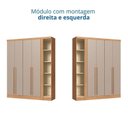 Ver imagem 6 de Módulo Guarda-Roupa de Canto 4 Portas 2 Gavetas Infinity Marrom/Cedro/Duna