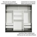 Ver imagem 5 de Guarda-Roupa Casal Madesa Reno 3 Portas de Correr com Espelhos Preto Cor:Preto