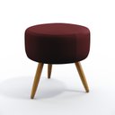 Ver imagem 3 de Poltrona Orion com Puff Solar Suede Bordô Aradecor