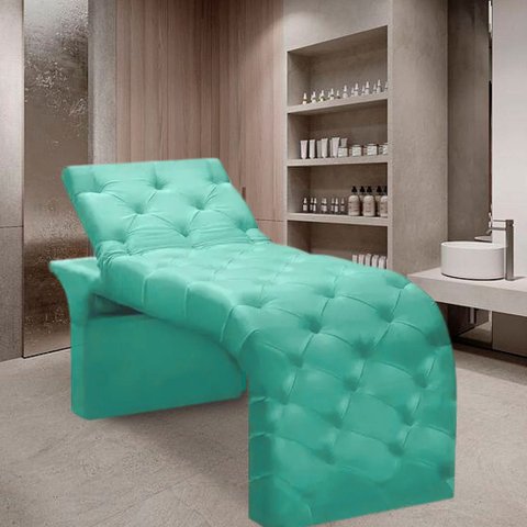 Maca Estofada Estética Cílios Regulável Spa Suede Anitta Azul Tiffany