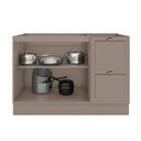 Ver imagem 2 de Balcão Cozinha 120cm 2 Portas 2 Gavetas sem Tampo Unna - Griss