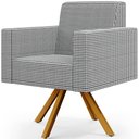 Ver imagem 3 de Kit 02 Poltronas Decorativa Base Giratória de Madeira Helô L02 Pied Poule - Lyam Decor