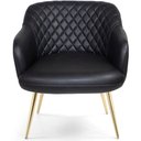 Ver imagem 3 de Kit 2 Poltronas Jade Pés Palito Gold Corano Black - Casaepoltrona
