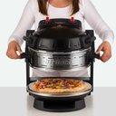 Ver mais imagens de Forno de Pizza Elétrico Duplo Ariete 927 Preto 1800W 220V - Pedra Refratária e Design Retrô