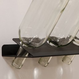 Adega Tripla de Parede Pequena Preta para 3 Garrafas de Vinho Espumante Organize Masutti - 2
