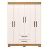 Guarda-roupa com 6 Portas e 2 Gavetas Freijó/off White Tx Nt6015 Notável Móveis Freijó Trend/off - 3