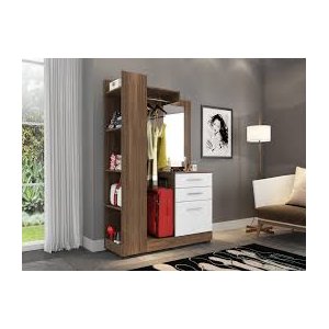 Closet Conjugado Leão Liz Avelã/branco Móveis Leão