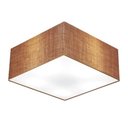 Ver imagem 1 de Plafon Quadrado Md-3012 Cúpula em Tecido 21/50x50cm Palha - Bivolt