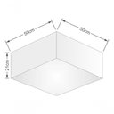Ver imagem 4 de Plafon Quadrado Md-3012 Cúpula em Tecido 21/50x50cm Palha - Bivolt