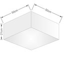 Ver imagem 2 de Plafon Quadrado Md-3012 Cúpula em Tecido 21/50x50cm Palha - Bivolt
