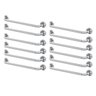 Alça de Apoio Barra Inox 50cm Kit 12 Unidades Banheiro Idoso Deficiente Cadeirante Acessibilidade Co - 1